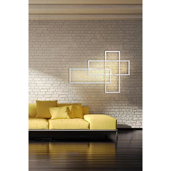 Светильник настенный светодиодный в спальню и гостиную QUADRATUS WALL WHITE Azzardo, LED бра в стиле хай-тек