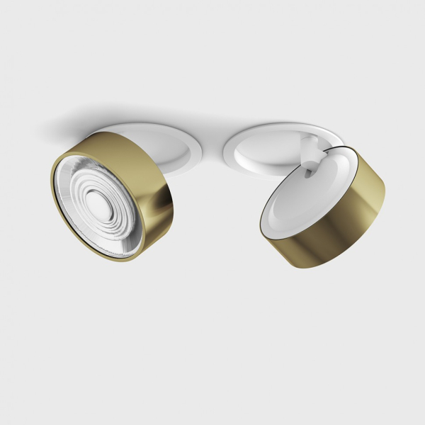 SOL IN, D95mm, H33mm, LED 14W 4000K, білий/латунь (01.9533.14.940.WH + SOL RING BRASS)