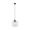 Подвесной светильник в стиле хай-тек VIBE TRANSPARENT LAMPA WISZACA 1 300 TK Lighting в кухню, спальню в цвете черный