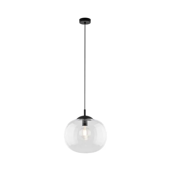Подвесной светильник в стиле хай-тек VIBE TRANSPARENT LAMPA WISZACA 1 300 TK Lighting в кухню, спальню в цвете черный
