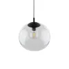 Подвесной светильник в стиле хай-тек VIBE TRANSPARENT LAMPA WISZACA 1 300 TK Lighting в кухню, спальню в цвете черный