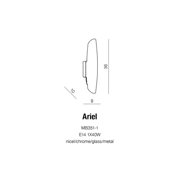 Бра настенное в спальню и гостиную ARIEL Azzardo в стиле модерн
