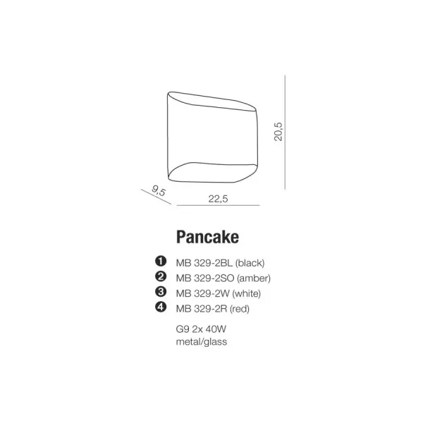 Бра настенное в спальню и гостиную PANCAKE AMBER Azzardo в стиле модерн