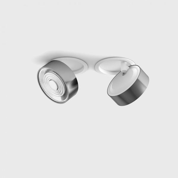SOL IN MINI, D75mm, H26mm, LED 7W, 3000K, белый/хром (01.7526.7.930.WH + SOL M RING CHROME)