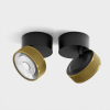 SOL SURF, D95mm, H78mm, LED 14W 4000K, чорний/латунь (02.9533.14.940.BK + SOL RING GRAIN BRASS)