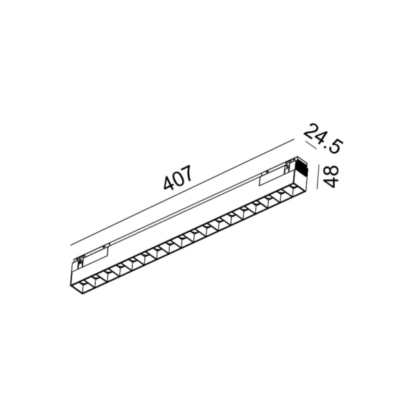 IN_LINE COMFORT 407, L407mm, W24,5mm, H48mm, LED 20W, 4000К, белый (06.4071.20.940.WH)