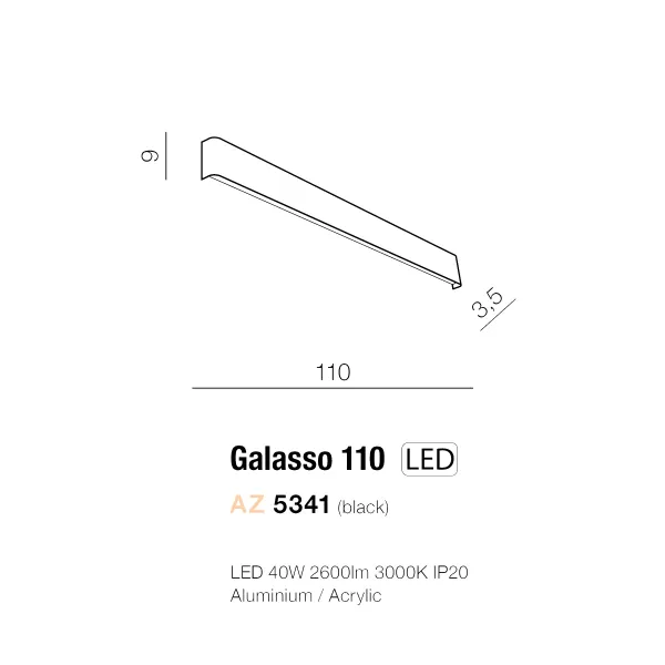 Светильник настенный светодиодный в спальню и гостиную GALASSO 110 3000K BK Azzardo, LED бра в стиле модерн
