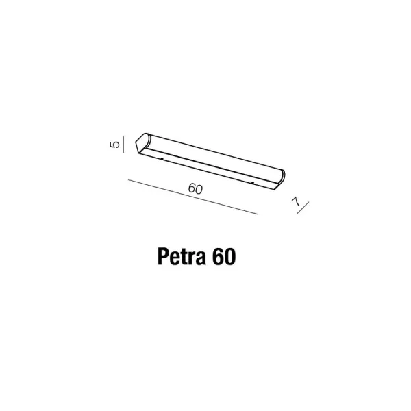Светильник настенный светодиодный в ванную PETRA 60 4000 CHROME Azzardo, LED бра в стиле модерн