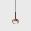 SOL MINI P NANO, D75mm, H135mm, 7W LED, 24°, 3000K, IP20, чорний/мідь (03.7532.7.930.BK/CP)