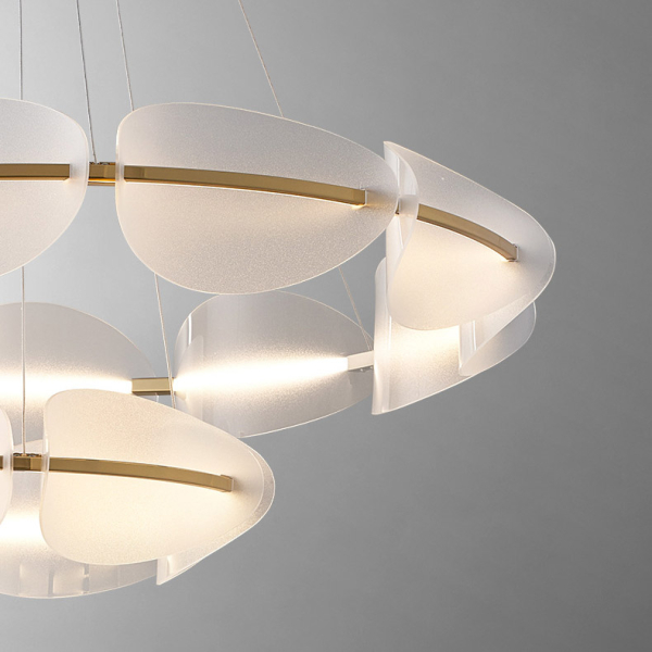 Підвісна світлодіодна люстра KEARNEY D108 D56 White у вітальню  LED