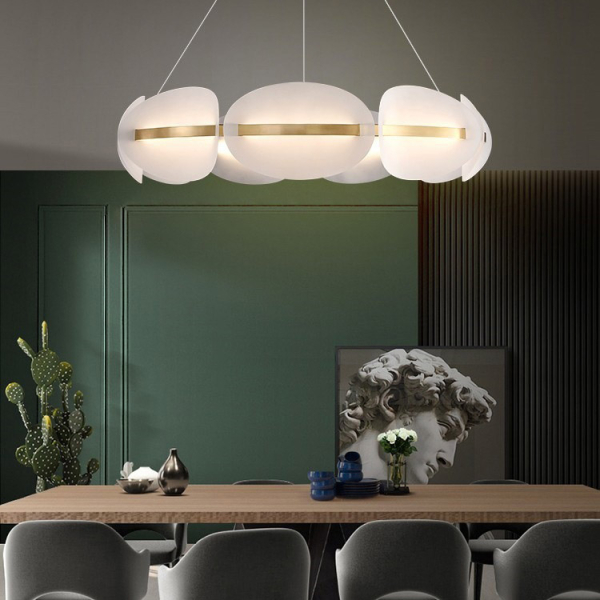Підвісна світлодіодна люстра KEARNEY D108 D56 White у вітальню  LED