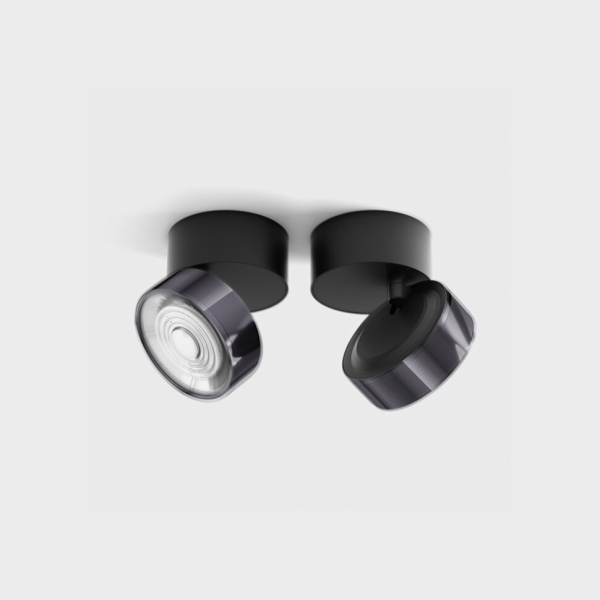 SOL SURF MINI, D75mm, H70mm, LED 7W, 4000K, чорний/diamond black (02.7526.7.940.BK + SOL M RING DIAMOND BLACK)