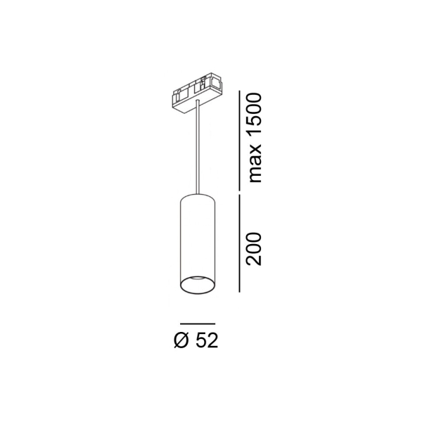 IN_LINE TUB M P 200, D52mm, H200mm, 10.8 W LED, 4000К, білий (06.0521.19.940.WH)