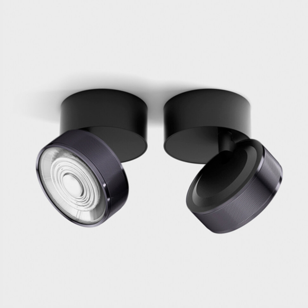 SOL SURF, D95mm, H78mm, LED 14W 3000К, чорний/diamond black (02.9533.14.930.BK + SOL RING GRAIN DIAMOND BLACK)