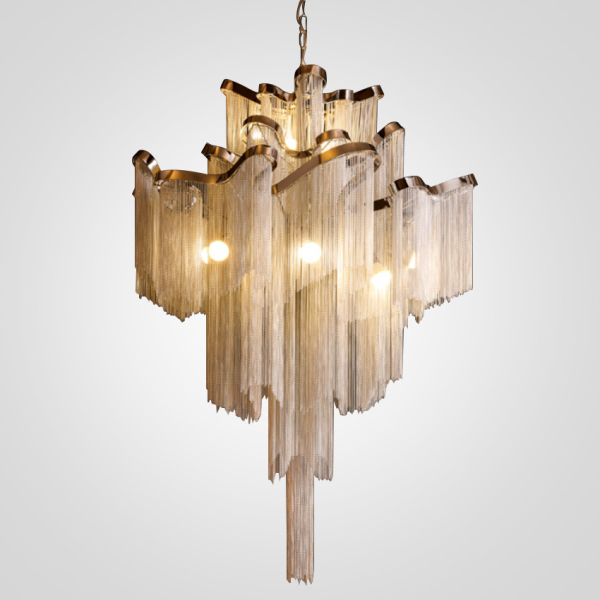 Люстра  світлодіодна Люстра Ava Chain Atlantis Chandelier D150 Золото   LED