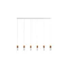 Подвесной светильник в стиле скандинавский ELIT WHITE/WOOD 6 TK Lighting в гостиную, кухню в цвете белый