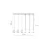 Подвесной светильник в стиле скандинавский ELIT WHITE/WOOD 6 TK Lighting в гостиную, кухню в цвете белый