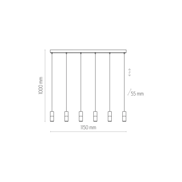 Подвесной светильник в стиле скандинавский ELIT WHITE/WOOD 6 TK Lighting в гостиную, кухню в цвете белый