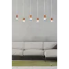 Подвесной светильник в стиле скандинавский ELIT WHITE/WOOD 6 TK Lighting в гостиную, кухню в цвете белый