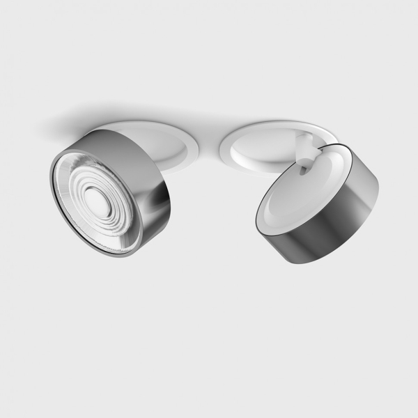 SOL IN, D95mm, H33mm, LED 14W 4000K, белый/хром (01.9533.14.940.WH + SOL RING CHROME)