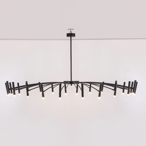 Люстра  світлодіодна  Люстра POP P40 Chandelier 24 лампи D180 Mod.B Black у вітальню  LED