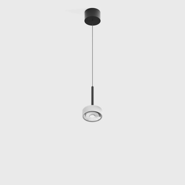 SOL MINI P, D75mm, H135mm, 7W LED, 24º, 3000K, IP20, чёрный/белый (03.7530.7.930.BK/WHG)