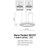 Подвесной светильник в стиле хай-тек MARCO PENDANT 100 CCT WH + REMOTE CONTROL Azzardo в гостиную, кухню в цвете белый