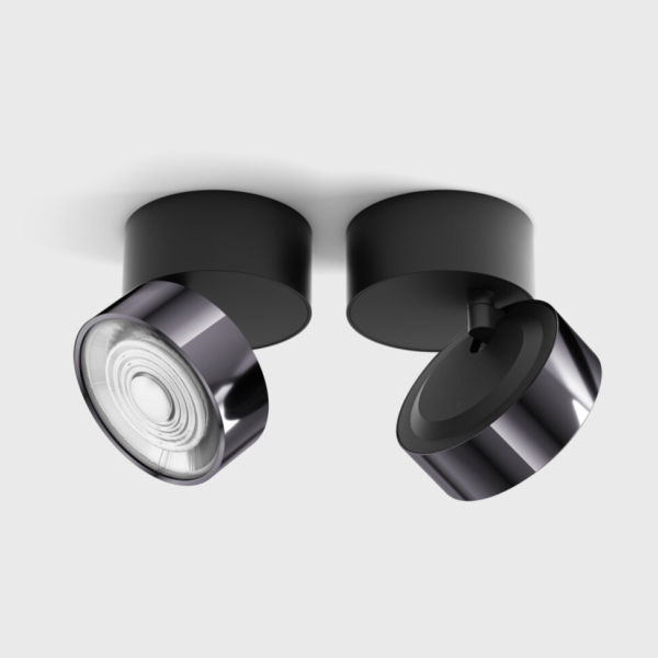 SOL SURF, D95mm, H78mm, LED 14W 3000K, чорний/diamond black (02.9533.14.930.BK + SOL RING DIAMOND BLACK)