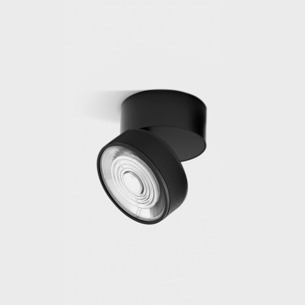 SOL SURF, D95mm, H78mm, LED 14W 4000K, чорний/чорний (02.9533.14.940.BK + SOL RING GRAIN BLACK)