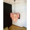Велика триярусна люстра зі скла у формі трубки – рожевий алебастр MURANO TUBE 189 Anzaz Murano купити 110352грн.
