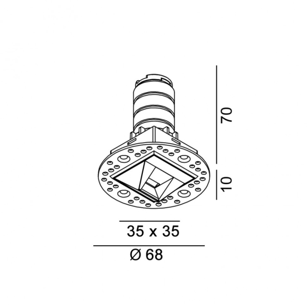 NANO WW S TRIMLESS, L35мм, W35, H67мм, LED 6W 3000K, белый (01.3903.6.930.WH)