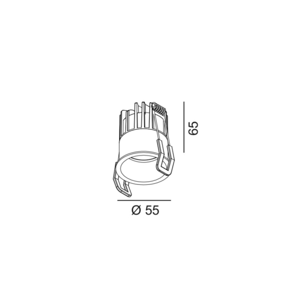TUB M TRIM, D55mm, H65mm, LED 11W 4000K, IP44, белый (01.0599.11.940.WH)