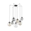 Подвесной светильник в стиле хай-тек ESME MIX 7 Павук TK Lighting в гостиную, спальню в цвете черный