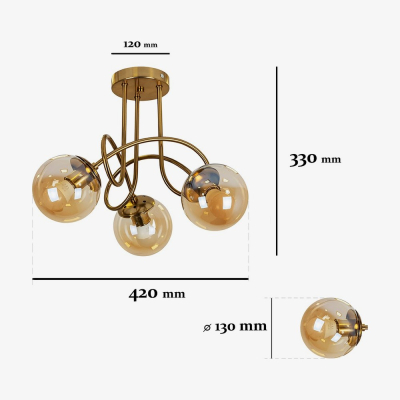 Люстра Levistella 7529903-3 бронзова