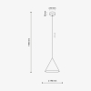 Підвісний світильник TK Lighting Cono 1 S чорний 10058