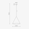 Підвісний світильник TK Lighting Cono 1 L теракотовий 10065