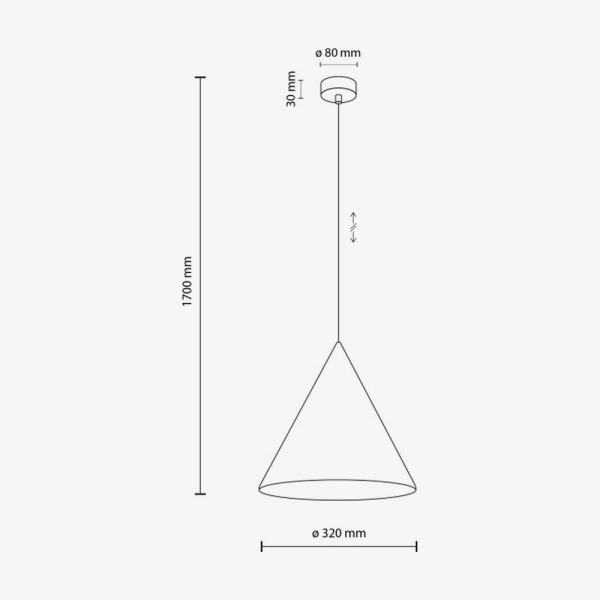 Підвісний світильник TK Lighting Cono 1 L теракотовий 10065