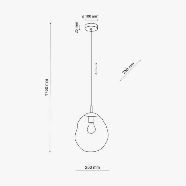 Підвісний світильник TK Lighting Sol Mini New Графіт 1 чорний 10084