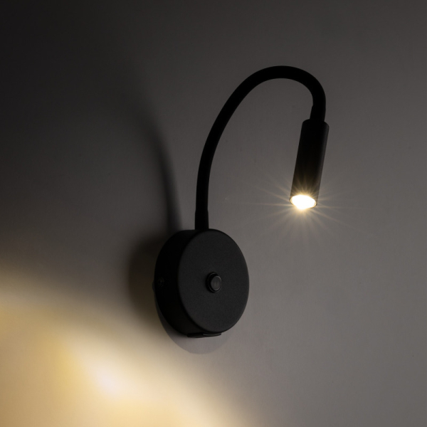 Бра TK Lighting Lagos 1 Usb чорне 10200