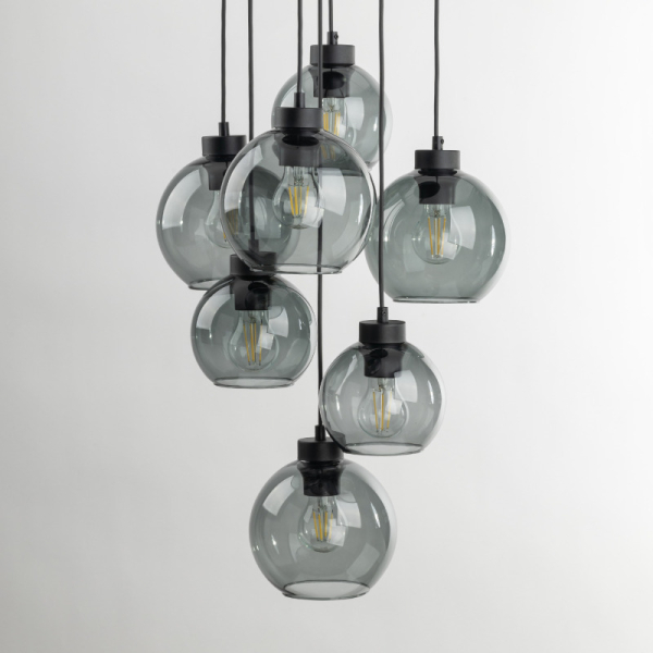 Підвісний світильник TK Lighting Cubus 7 Kolo графітова 10207