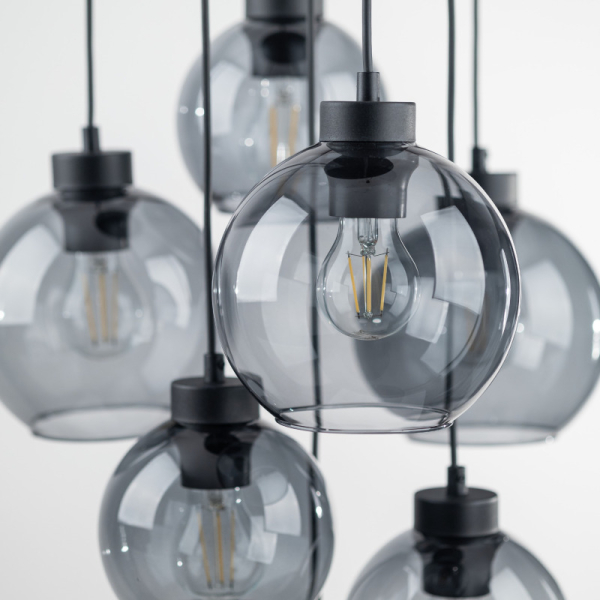 Підвісний світильник TK Lighting Cubus 7 Kolo графітова 10207