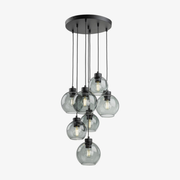 Підвісний світильник TK Lighting Cubus 7 Kolo графітова 10207