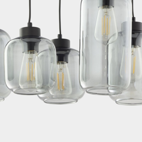 Люстра TK Lighting Marco 6 Графіт чорна 1027