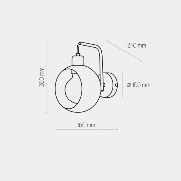 Бра TK Lighting Cyklop белое 2740