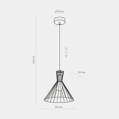 Підвісний світильник TK Lighting Sahara чорний 3350
