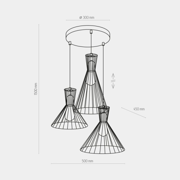 Подвесной светильник TK Lighting Sahara черная 3351