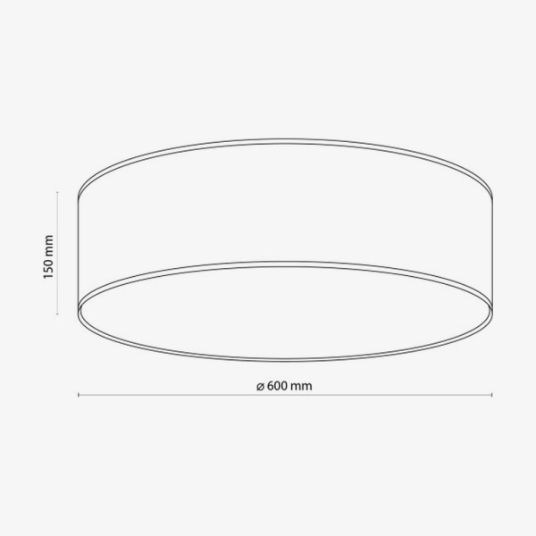 Стельовий світильник TK Lighting Liberia Потолочний 600 білий 4729