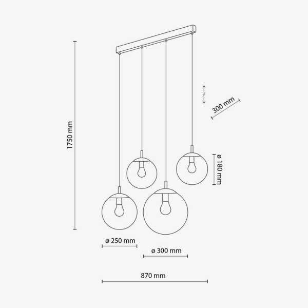 Подвесной светильник TK Lighting Esme 4 белая 4790