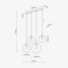 Підвісний світильник TK Lighting Esme Mix 4 чорна 4795