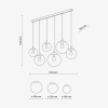 Підвісний світильник TK Lighting Esme Mix 6 чорна 4797